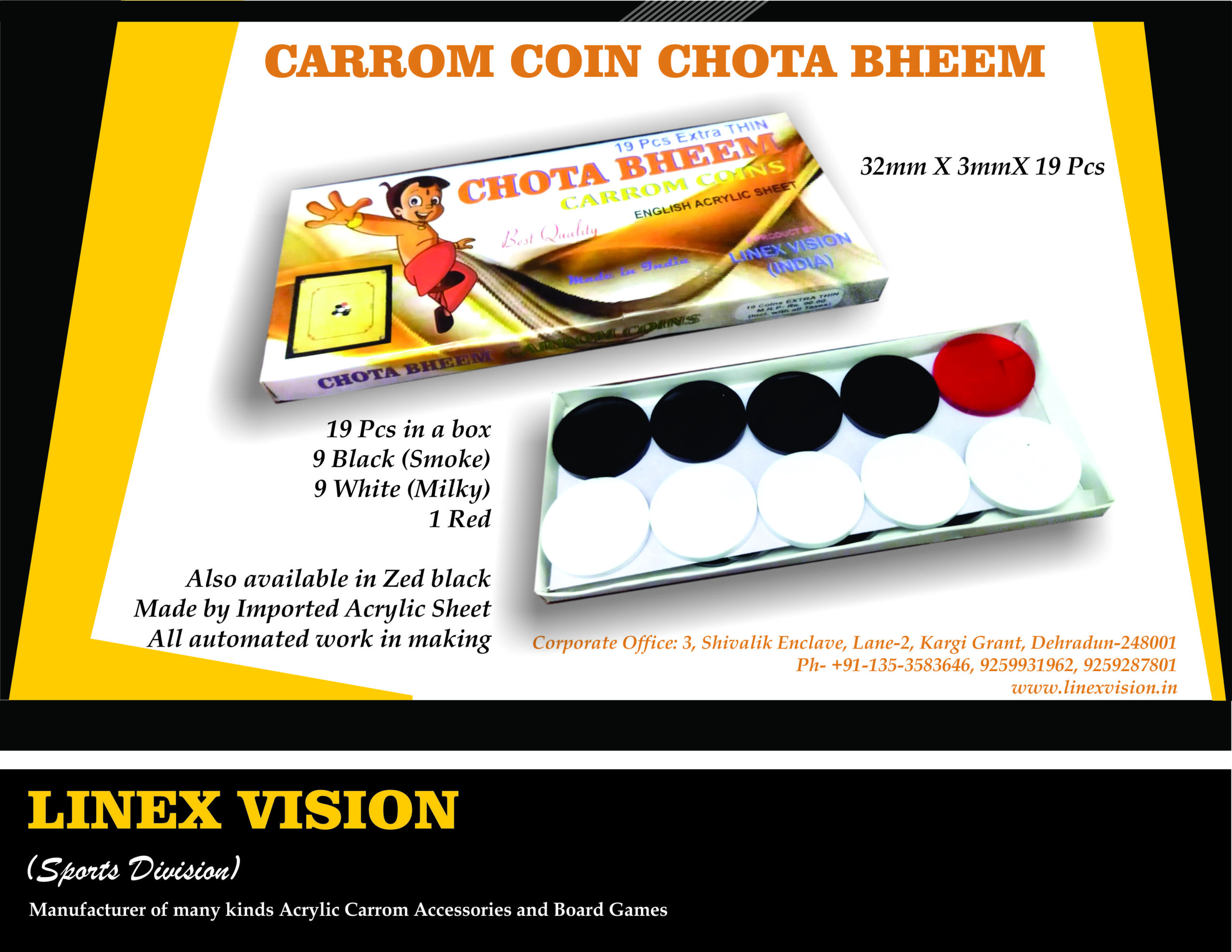 Carrom coin Chota-Bheem